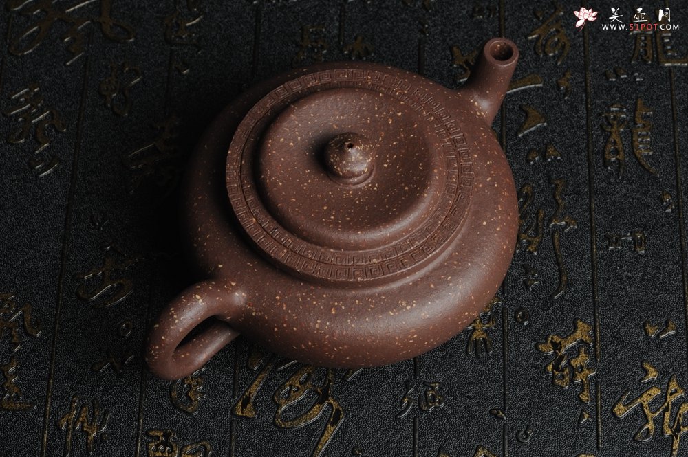 紫砂壶图片：美壶特惠 油润五彩紫泥精致矮莲灯  - 宜兴紫砂壶网