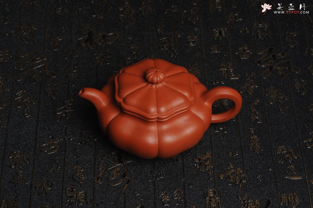 紫砂壶图片：精致朱泥葵仿古 难度太大 收缩大 实属不易 大口实用 - 宜兴紫砂壶网