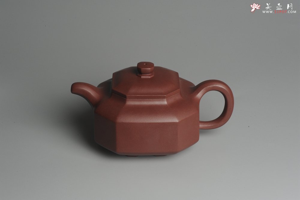 紫砂壶图片：实力派张海艳全手工精工八方侧角壶 工艺精湛 - 宜兴紫砂壶网