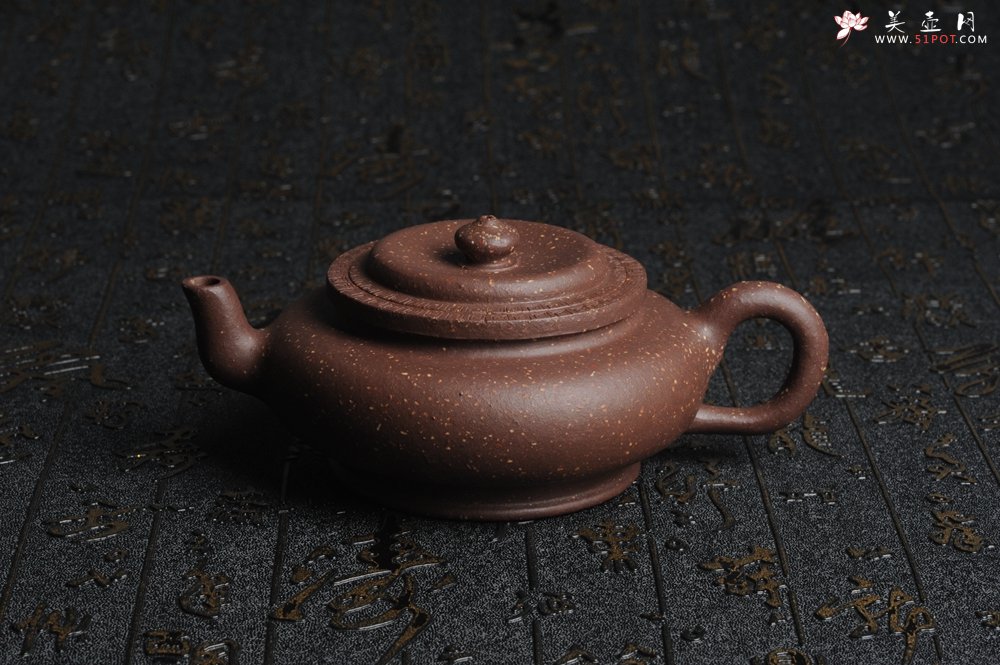 紫砂壶图片：美壶特惠 油润五彩紫泥精致矮莲灯  - 宜兴紫砂壶网