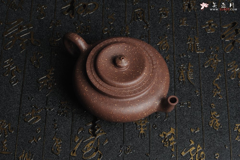 紫砂壶图片：美壶特惠 油润五彩紫泥精致矮莲灯  - 宜兴紫砂壶网