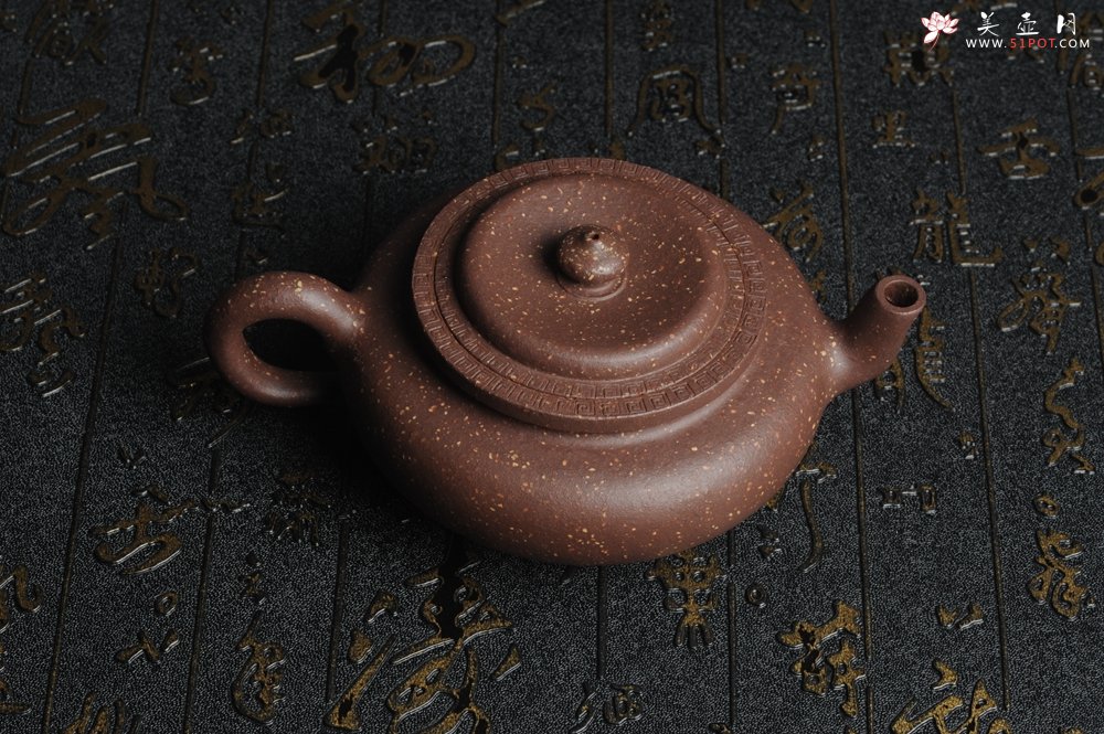 紫砂壶图片：美壶特惠 油润五彩紫泥精致矮莲灯  - 宜兴紫砂壶网