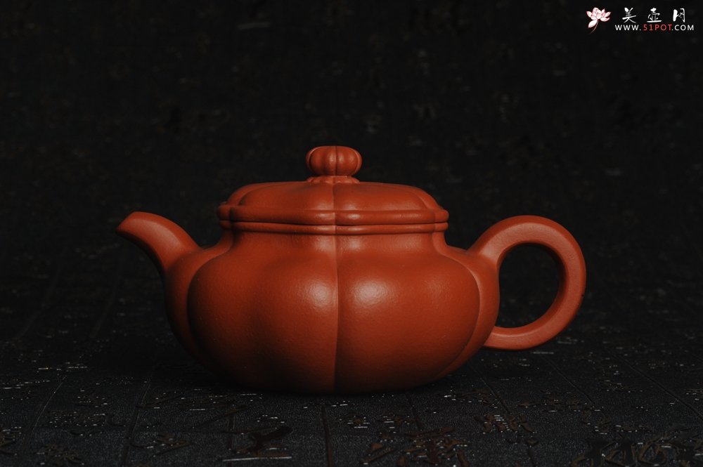 紫砂壶图片：精致朱泥葵仿古 难度太大 收缩大 实属不易 大口实用 - 宜兴紫砂壶网