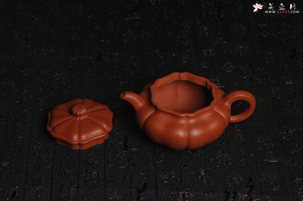 紫砂壶图片：精致朱泥葵仿古 难度太大 收缩大 实属不易 大口实用 - 宜兴紫砂壶网