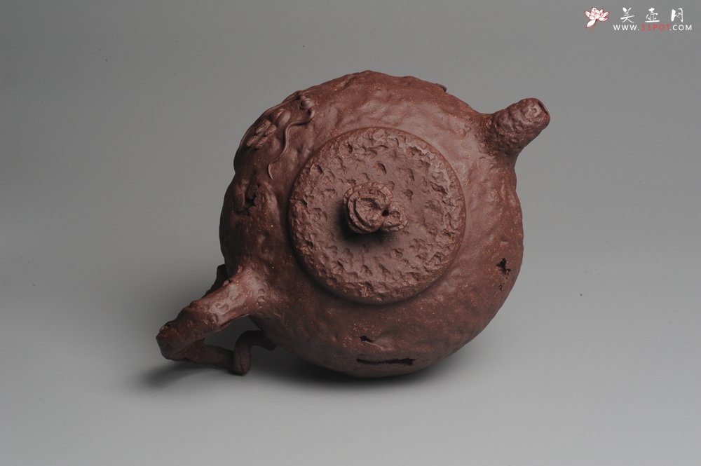 紫砂壶图片：美壶特惠 全手工薄胎游龙灵芝供春 龚春 做工精致 单色更显功力 - 宜兴紫砂壶网