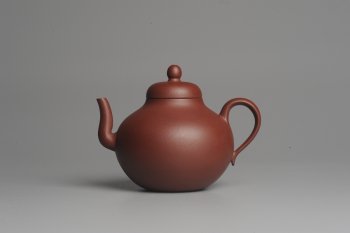 紫砂壶图片：美壶特惠 老红拼泥思亭 小清新 茶人醉爱 - 宜兴紫砂壶网