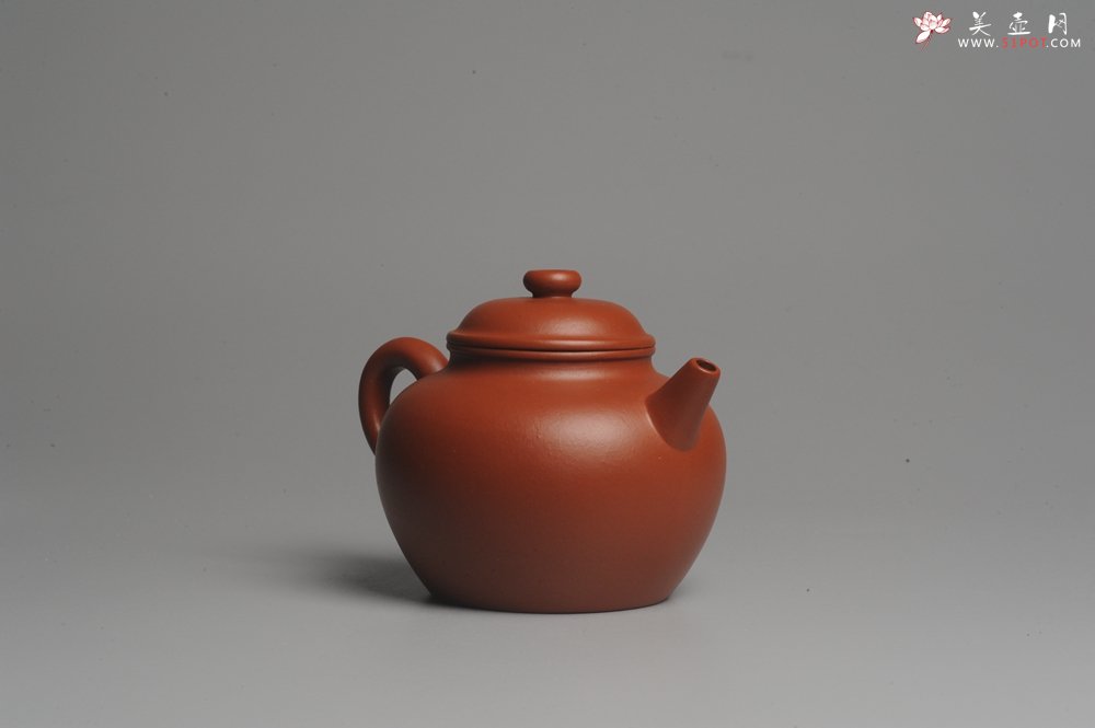 紫砂壶图片：美壶特惠 非铁红色素泥 优质朱泥大彬圈钮 - 宜兴紫砂壶网