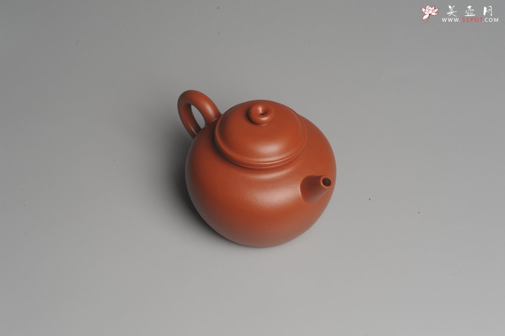 紫砂壶图片：美壶特惠 非铁红色素泥 优质朱泥大彬圈钮 - 宜兴紫砂壶网