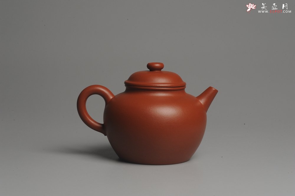 紫砂壶图片：美壶特惠 非铁红色素泥 优质朱泥大彬圈钮 - 宜兴紫砂壶网