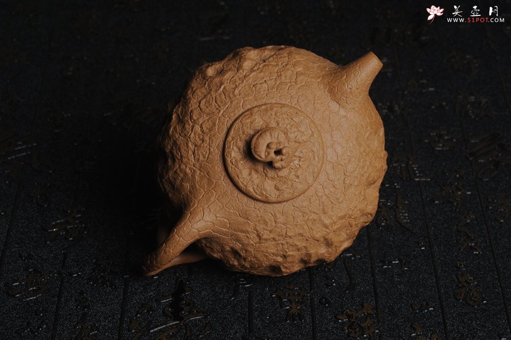 紫砂壶图片：美壶特惠 进步明显全手工黄金段泥灵芝供春壶 龚春 肌理丰富 - 宜兴紫砂壶网