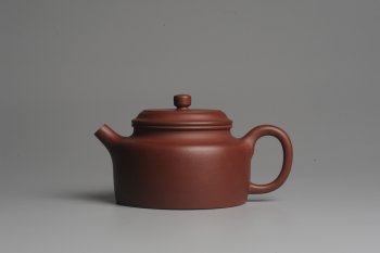 紫砂壶图片：美壶特惠 优质红拼泥经典大亨德中 茶人醉爱 - 宜兴紫砂壶网