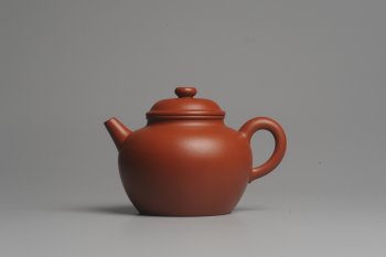 紫砂壶图片：美壶特惠 非铁红色素泥 优质朱泥大彬圈钮 - 宜兴紫砂壶网