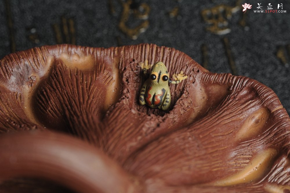 紫砂壶图片：美宠特惠 回馈壶友 精致莲蓬青蛙茶宠 肌理丰富 荷塘情趣 - 宜兴紫砂壶网