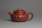 紫砂壶图片：美壶特惠 优质大红袍朱泥 精工仿古如意 - 宜兴紫砂壶网
