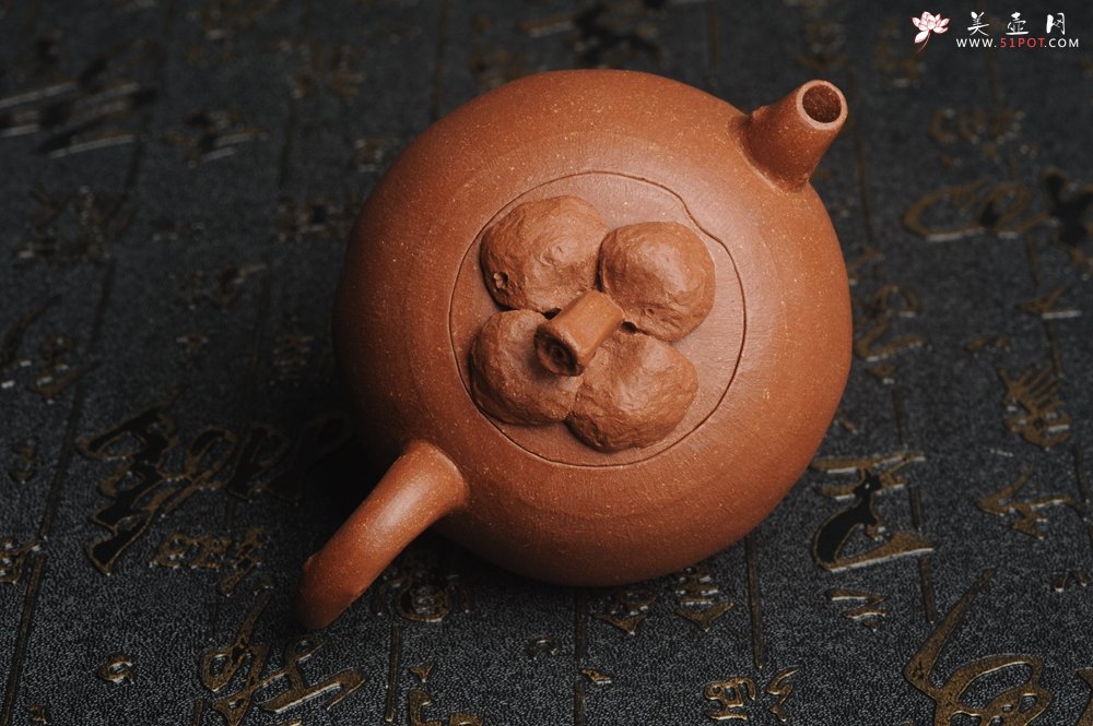 紫砂壶图片：美壶特惠 精致卡盖全手工油润降坡泥仿生小花货 山竹 - 宜兴紫砂壶网