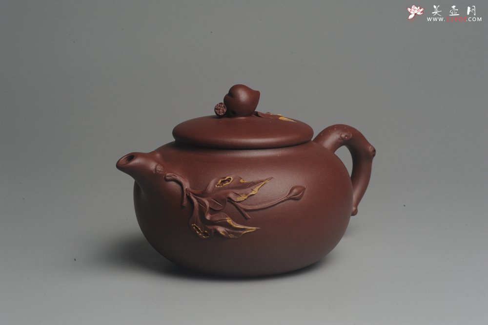 紫砂壶图片：美壶福利特惠 精致做工 寿桃壶 茶人醉爱 - 宜兴紫砂壶网