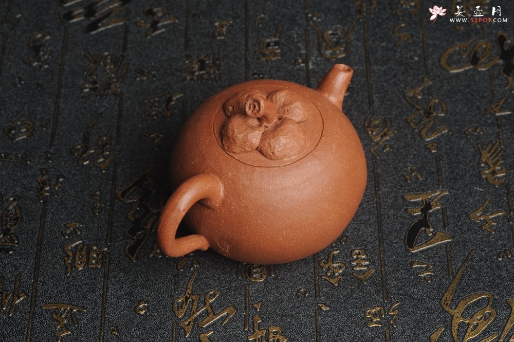 紫砂壶图片：美壶特惠 精致卡盖全手工油润降坡泥仿生小花货 山竹 - 宜兴紫砂壶网