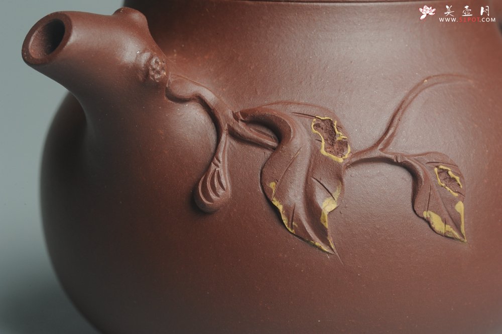 紫砂壶图片：美壶特惠 精致小花货瓜熟蒂落 - 宜兴紫砂壶网