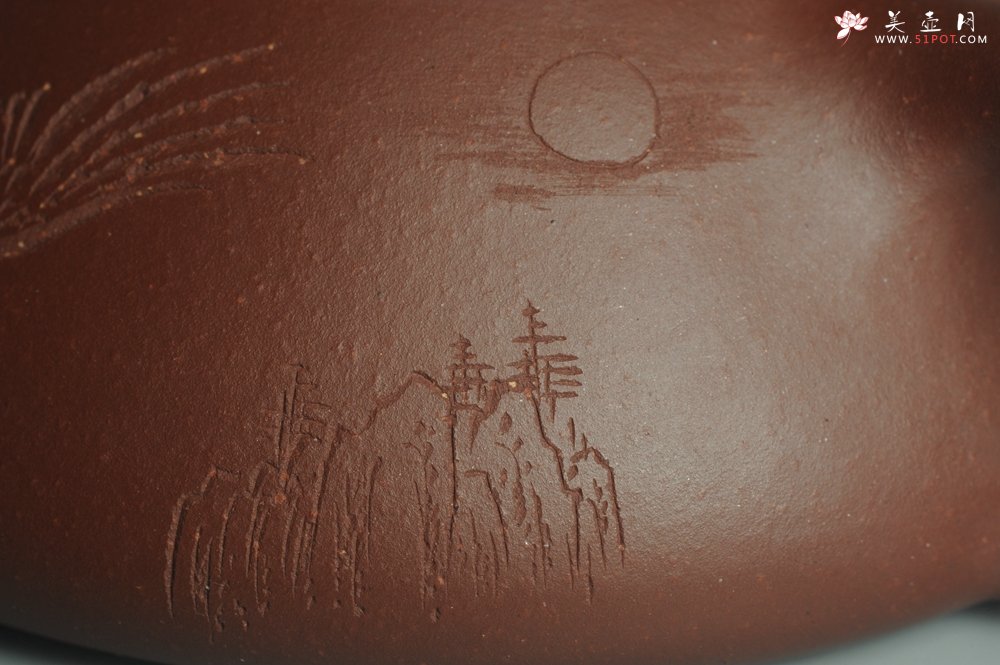 紫砂壶图片：美壶特惠 原矿红拼泥精致做工纳瓢 石瓢 大展鸿图 养后特油润 茶人醉爱 - 宜兴紫砂壶网