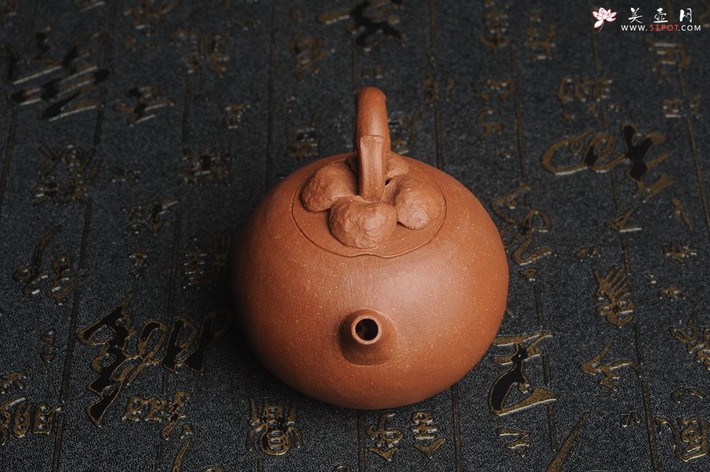 紫砂壶图片：美壶特惠 精致卡盖全手工油润降坡泥仿生小花货 山竹 - 宜兴紫砂壶网