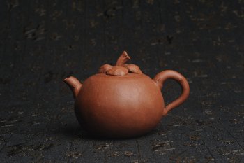 紫砂壶图片：美壶特惠 精致卡盖全手工油润降坡泥仿生小花货 山竹 - 宜兴紫砂壶网