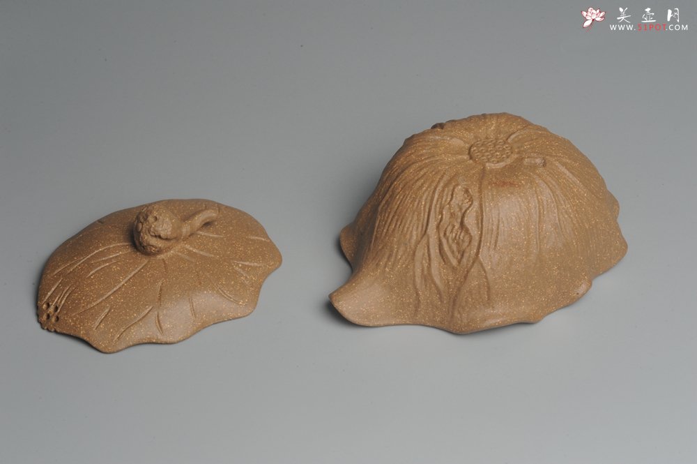 紫砂壶图片：美杯特惠 精致莲蓬公道杯 快客杯 肌理丰富 - 宜兴紫砂壶网