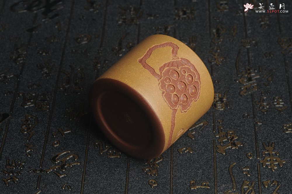 紫砂壶图片：美杯特惠 精品好泥好工好刻雅致厚实品茗杯 缸杯 莲蓬禅心杯 - 宜兴紫砂壶网