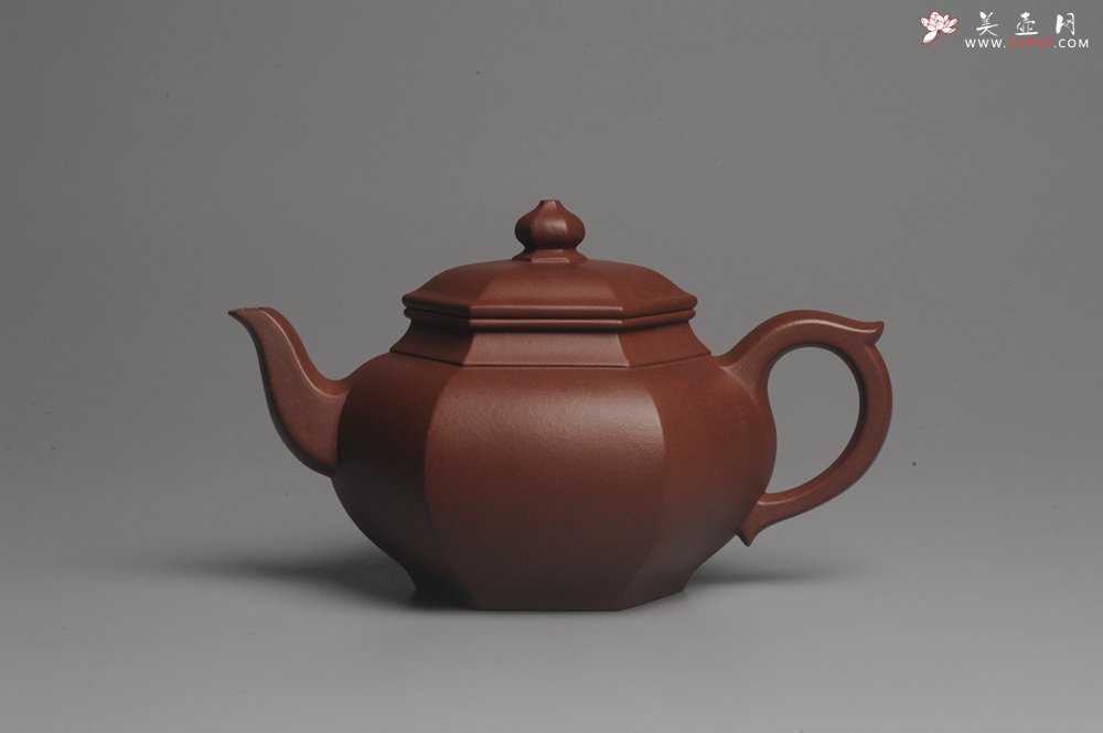 紫砂壶图片：实力派张海艳全手工小品笑樱壶 做工灰常精致 线面挺括 - 宜兴紫砂壶网