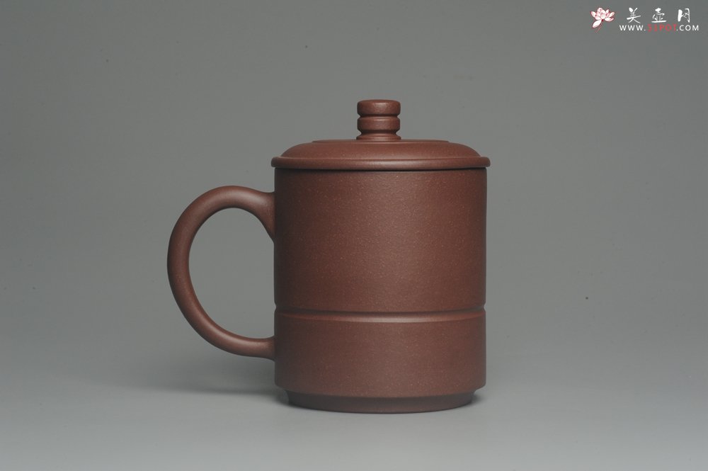 紫砂壶图片：美杯特惠 办公旅行便携式茶具上善若水盖杯 泥料超好 - 宜兴紫砂壶网
