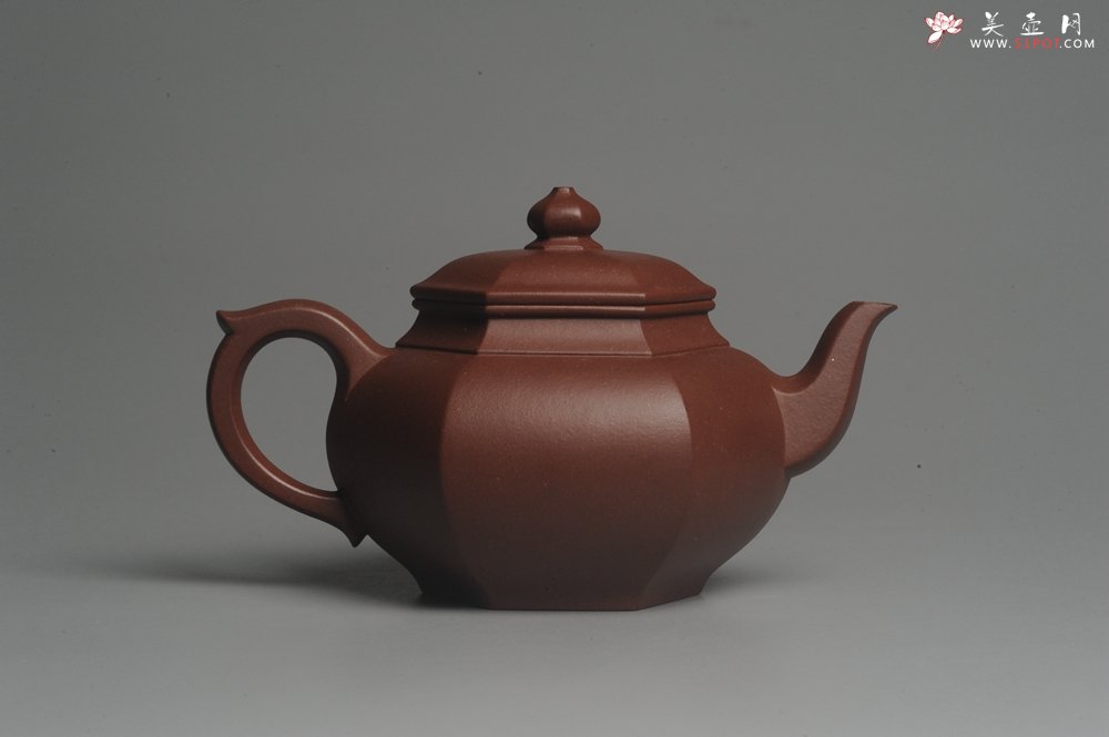 紫砂壶图片：实力派张海艳全手工小品笑樱壶 做工灰常精致 线面挺括 - 宜兴紫砂壶网