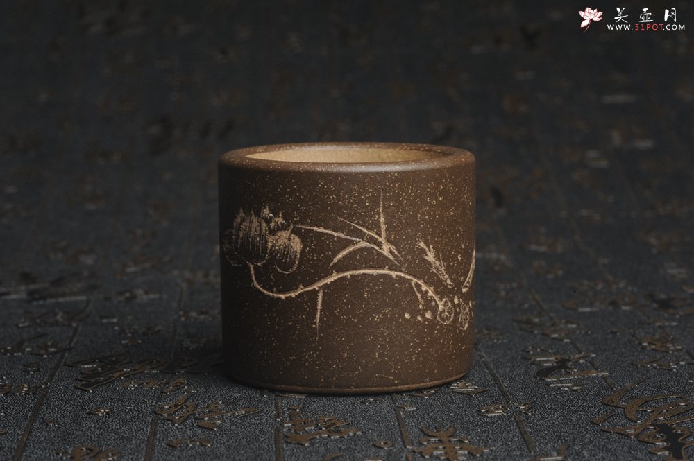 紫砂壶图片：美杯特惠 精品好泥好工好刻雅致厚实品茗杯 缸杯 鱼乐杯 - 宜兴紫砂壶网