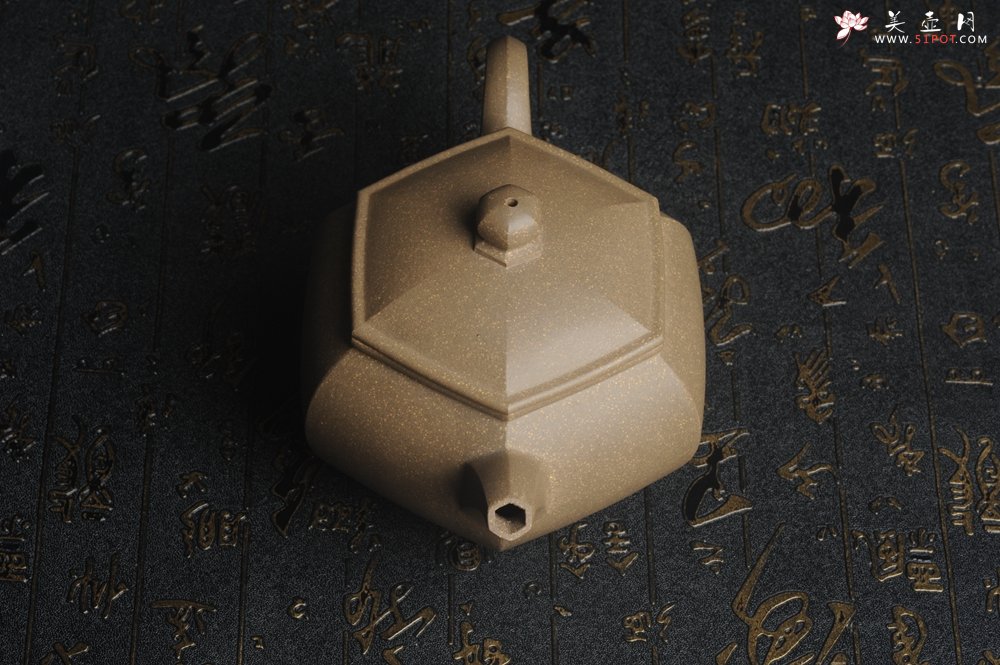 紫砂壶图片：优质青段 饱满大气全手工六方宫灯 - 宜兴紫砂壶网