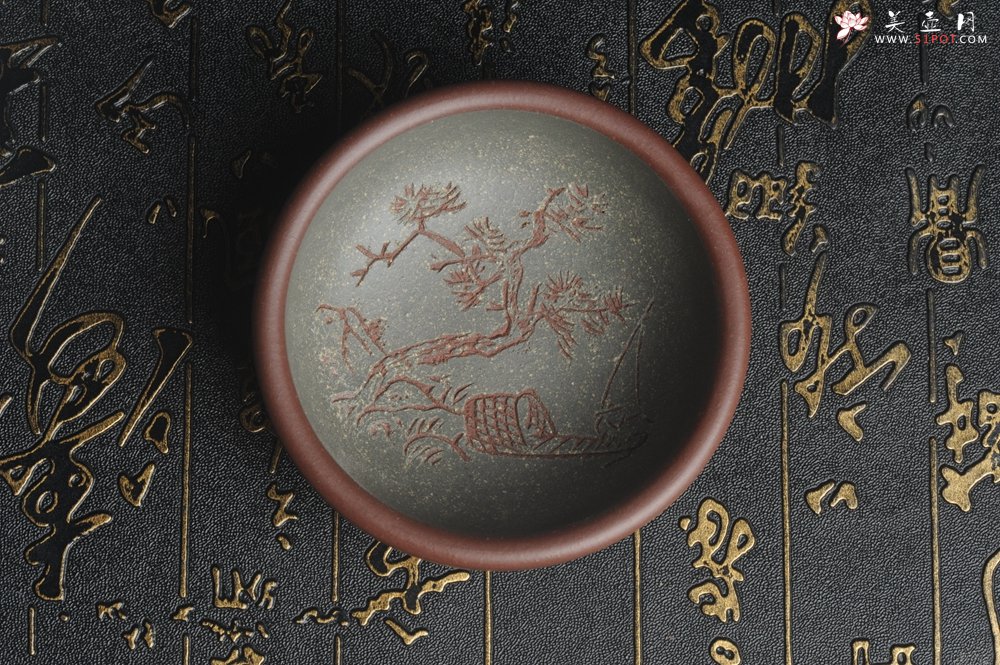 紫砂壶图片：美杯国庆特惠 精品好泥好工好刻雅致厚实品茗杯 主人杯 一套三只 送礼佳品 - 宜兴紫砂壶网