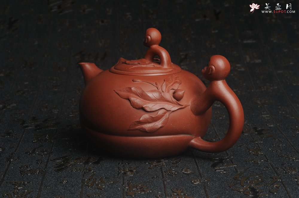 紫砂壶图片：美壶特惠 原矿红清水泥 精致辈辈封侯套壶 单杯56cc 送礼自用佳品 茶人醉爱 - 宜兴紫砂壶网