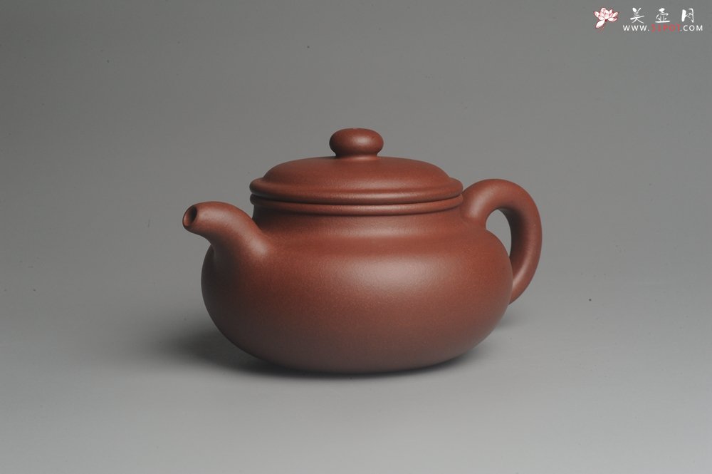 紫砂壶图片：油润底曹青 全手工寿珍仿古 深得老味 做工特好 - 宜兴紫砂壶网