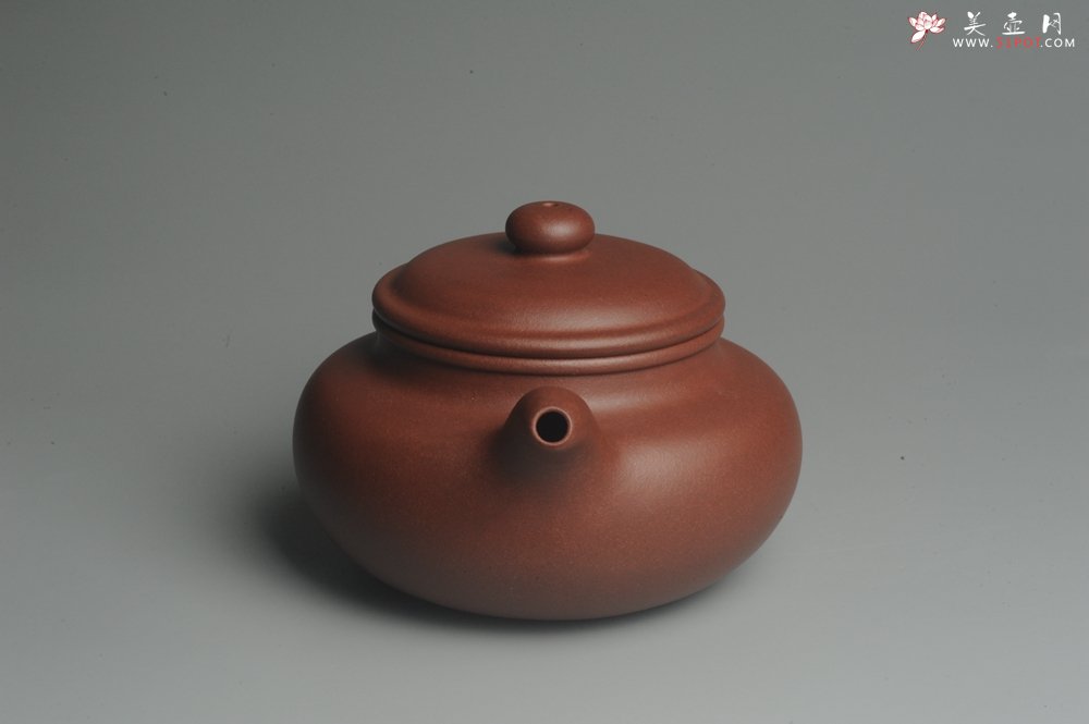 紫砂壶图片：油润底曹青 全手工寿珍仿古 深得老味 做工特好 - 宜兴紫砂壶网