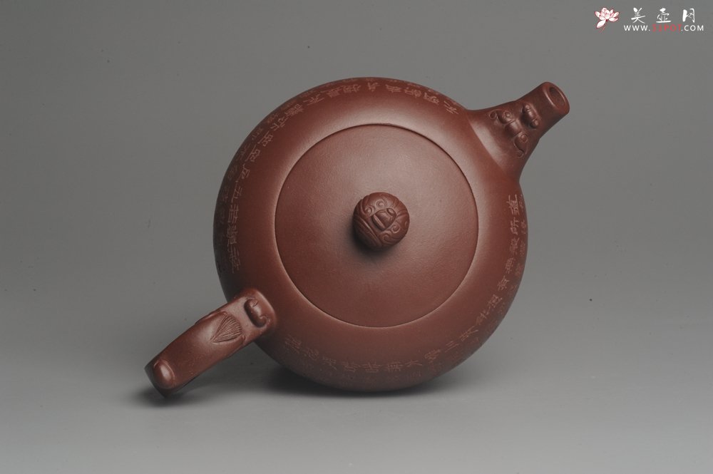 紫砂壶图片：美壶特惠 油润紫泥佛语心经壶 - 宜兴紫砂壶网