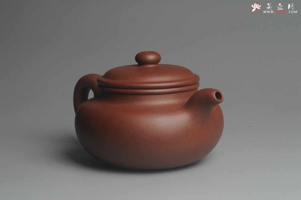 紫砂壶图片：油润底曹青 全手工寿珍仿古 深得老味 做工特好 - 宜兴紫砂壶网