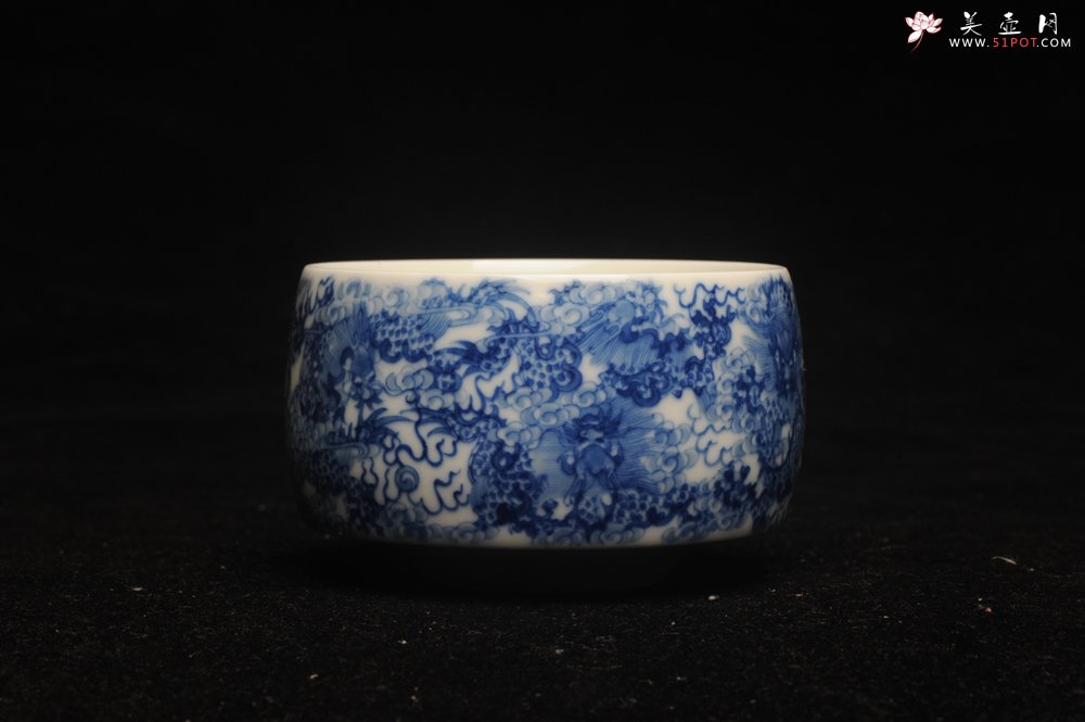 紫砂壶图片：美杯特惠 景德镇主人杯压手杯 釉下彩青花杯 九龙杯 超漂亮 - 宜兴紫砂壶网