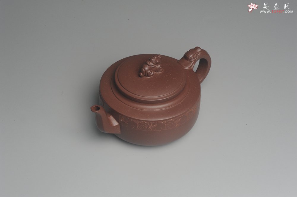 紫砂壶图片：美壶特惠 精工祥瑞壶 出水如柱 - 宜兴紫砂壶网