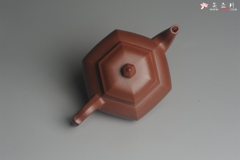 紫砂壶图片：实力派张海艳全手工六方笑樱壶 做工灰常精致 气韵流畅 - 宜兴紫砂壶网