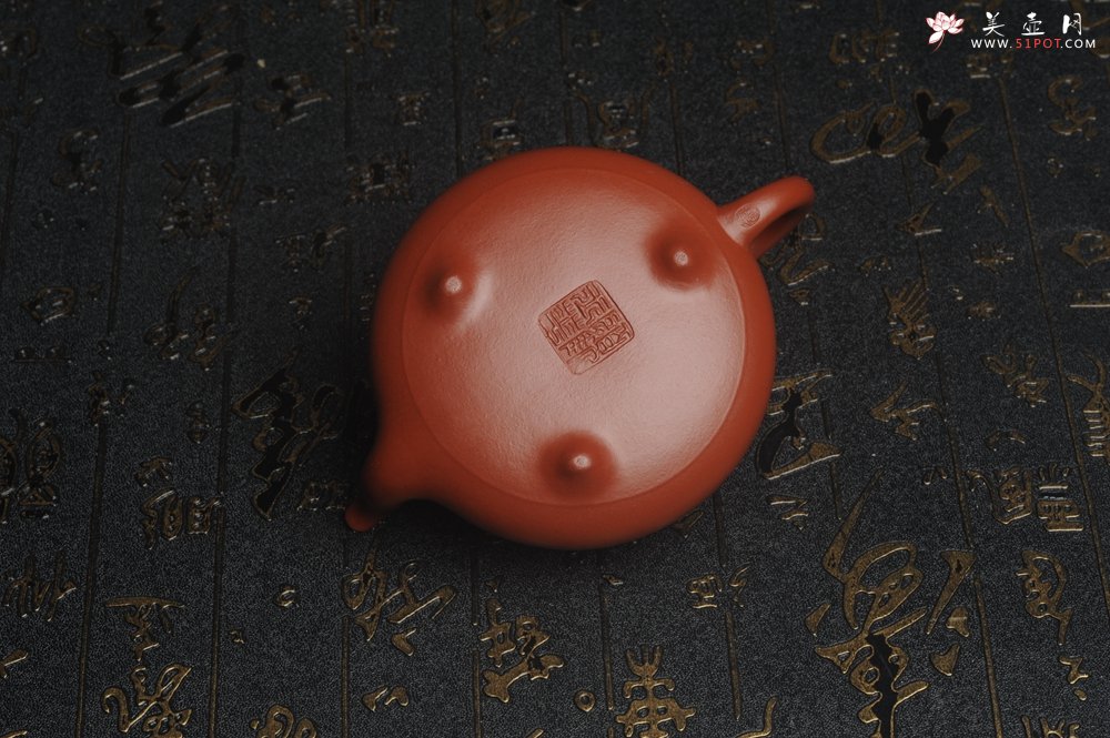 紫砂壶图片：超好小煤窑朱泥 全手工汉棠石瓢壶 端庄秀雅 - 宜兴紫砂壶网