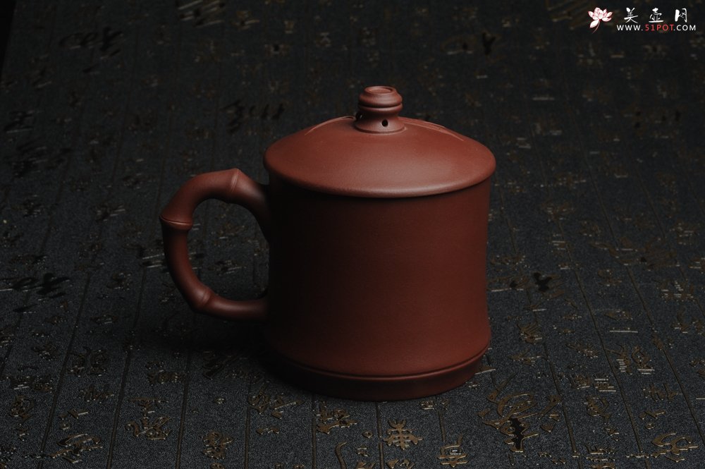 紫砂壶图片：美杯特惠 年底特惠 年货 做工精致竹节竹叶盖杯 - 宜兴紫砂壶网