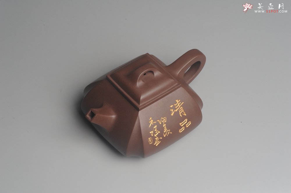 紫砂壶图片：美壶年底特惠 大气端庄 线条流畅 精致全手工抽角石瓢 - 宜兴紫砂壶网