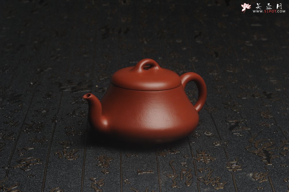 紫砂壶图片：超好小煤窑朱泥 全手工汉棠石瓢壶 端庄秀雅 - 宜兴紫砂壶网