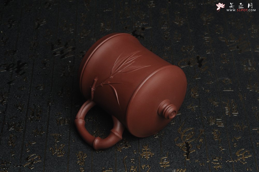 紫砂壶图片：美杯特惠 年底特惠 年货 做工精致竹节竹叶盖杯 - 宜兴紫砂壶网