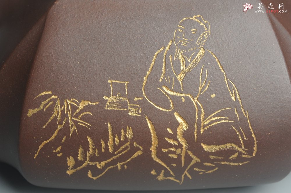 紫砂壶图片：美壶年底特惠 大气端庄 线条流畅 精致全手工抽角石瓢 - 宜兴紫砂壶网