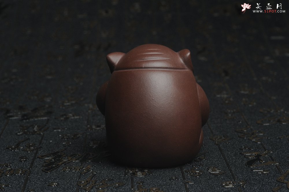 紫砂壶图片：美宠特惠 精工三不猪茶宠摆件 非礼勿视 非礼勿听 非礼勿言 高6cm - 宜兴紫砂壶网