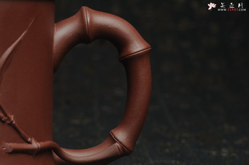 紫砂壶图片：美杯特惠 年底特惠 年货 做工精致竹节竹叶盖杯 - 宜兴紫砂壶网