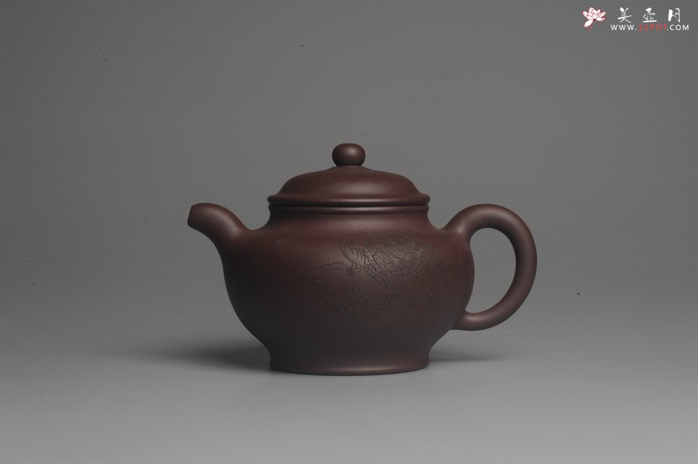 紫砂壶图片：美壶特惠 潜力股助工精工老紫泥掇只 龟寿图 - 宜兴紫砂壶网